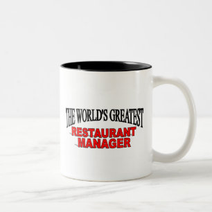 The World's Greatest Restaurant Manager Two-Tone Coffee Mug