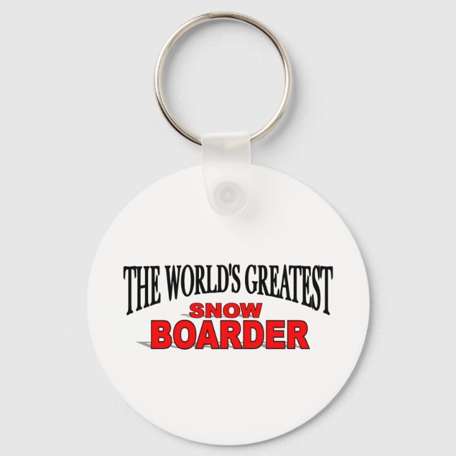 The World's Greatest Snow Boarder Key Ring (Front)