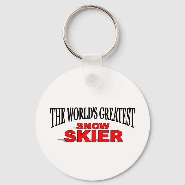 The World's Greatest Snow Skier Key Ring (Front)