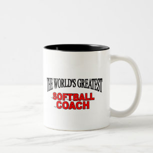 The World's Greatest Softball Coach Two-Tone Coffee Mug