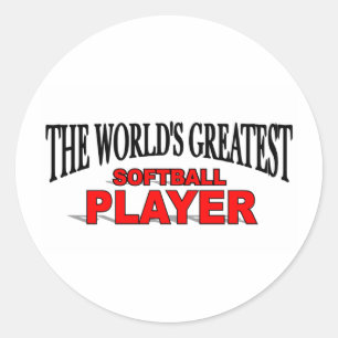 The World's Greatest Softball Player Classic Round Sticker