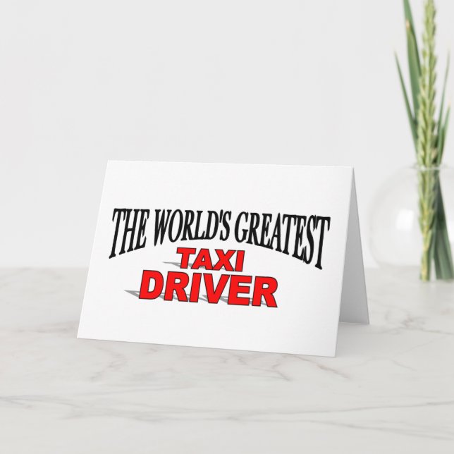 The World's Greatest Taxi Driver Card (Front)