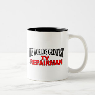 The World's Greatest TV Repairman Two-Tone Coffee Mug