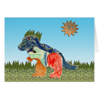 The Worried Dinosaur Card