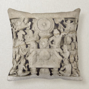 The worship of the Buddhist symbols, Amaravati (li Cushion