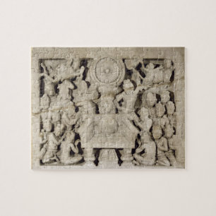 The worship of the Buddhist symbols, Amaravati (li Jigsaw Puzzle