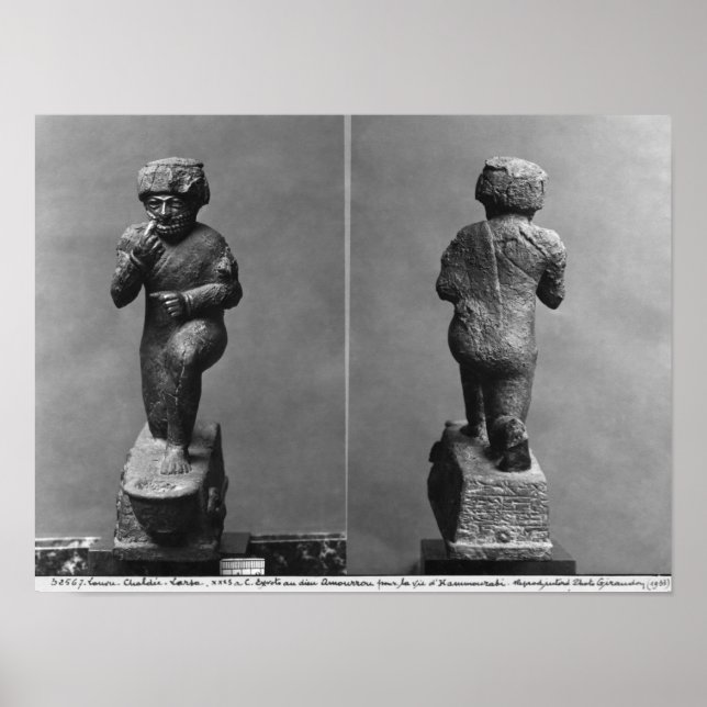 The worshipper from Larsa, front and back view Poster (Front)