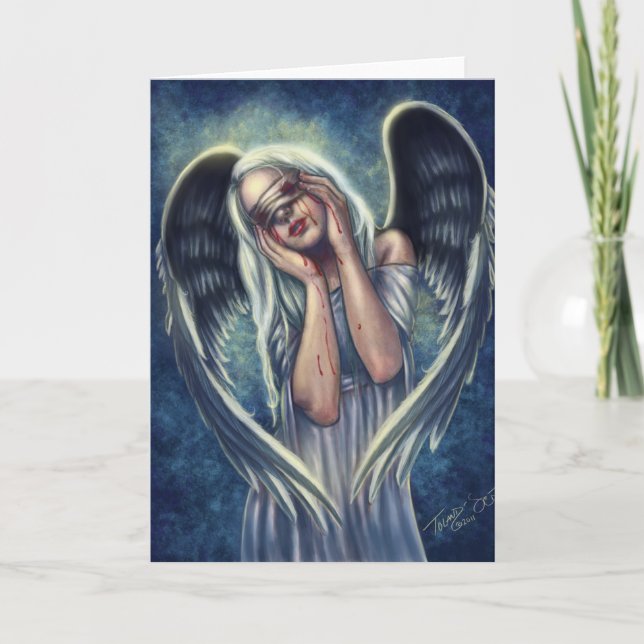 The Wounded Angel Greeting Cards (Front)