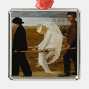 The Wounded Angel Metal Ornament