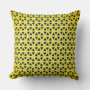The Woven Yellow Strips  Cushion