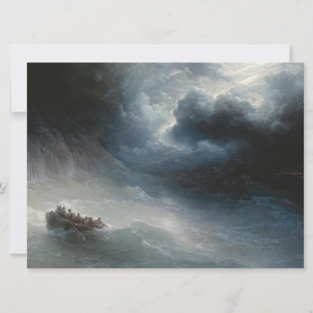 The Wrath of the Seas (by Ivan Aivazovsky) Card (Front)