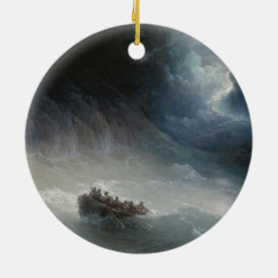 The Wrath of the Seas (by Ivan Aivazovsky) Ceramic Ornament