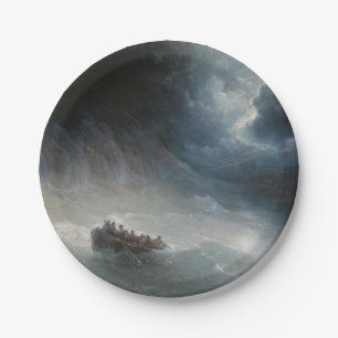The Wrath of the Seas (by Ivan Aivazovsky) Paper Plate