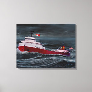 THE WRECK OF THE EDMUND FITZGERALD CANVAS PRINT