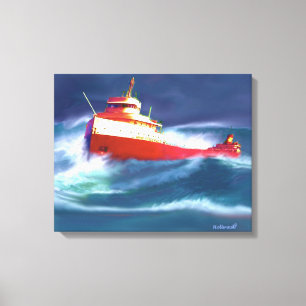 THE WRECK OF THE EDMUND FITZGERALD CANVAS PRINT