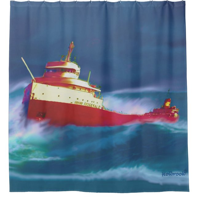  THE WRECK OF THE EDMUND FITZGERALD SHOWER CURTAIN (Front)