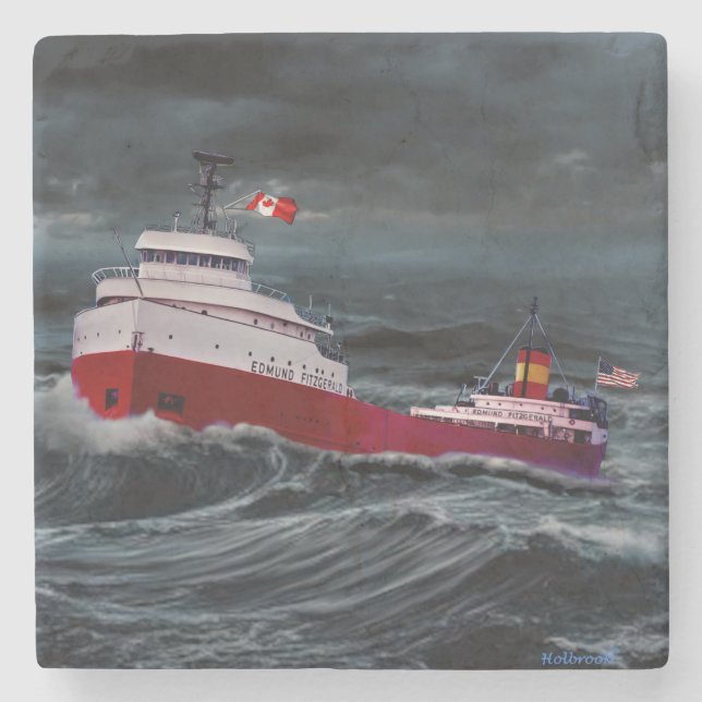 THE WRECK OF THE EDMUND FITZGERALD STONE COASTER (Front)
