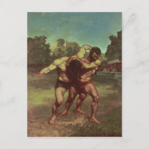 The Wrestlers, 1853 Postcard