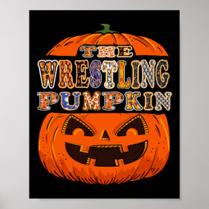 The Wrestling Pumpkin Halloween Costume Poster