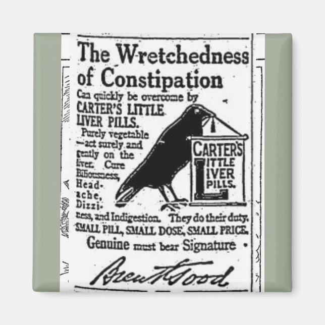 The Wretchedness of Constipation Vintage Magnet (Front)