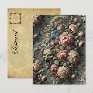 🌿 The Wretching Wreath – Gothic Victorian Holiday Postcard