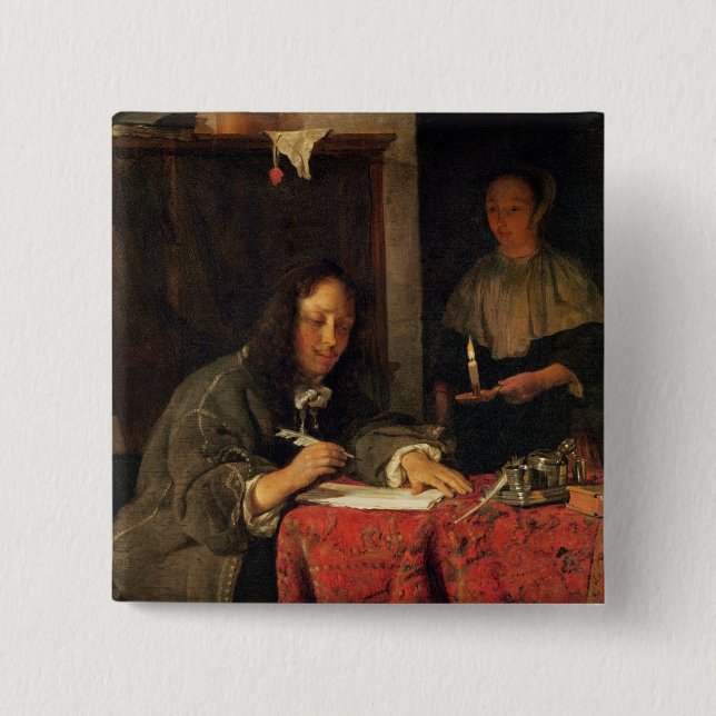 The Writer 15 Cm Square Badge (Front)