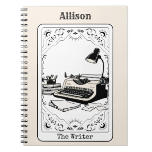 The Writer Tarot Card Personalised Author Notebook
