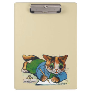 The Writer's Mascot Cat, Louis Wain Clipboard