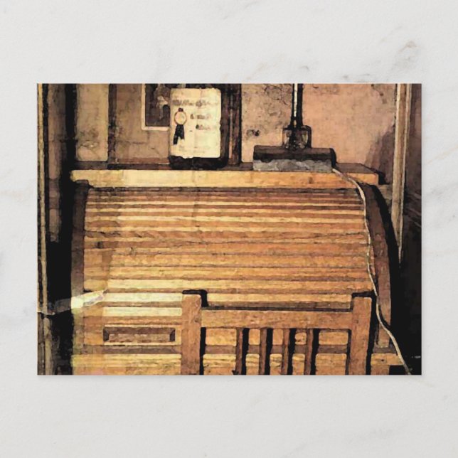 The Writers Roll Top Desk Postcard (Front)