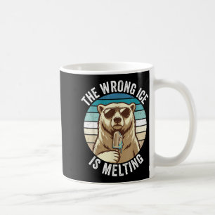 The Wrong Ice Is Melting Retro Bear Climate Change Coffee Mug