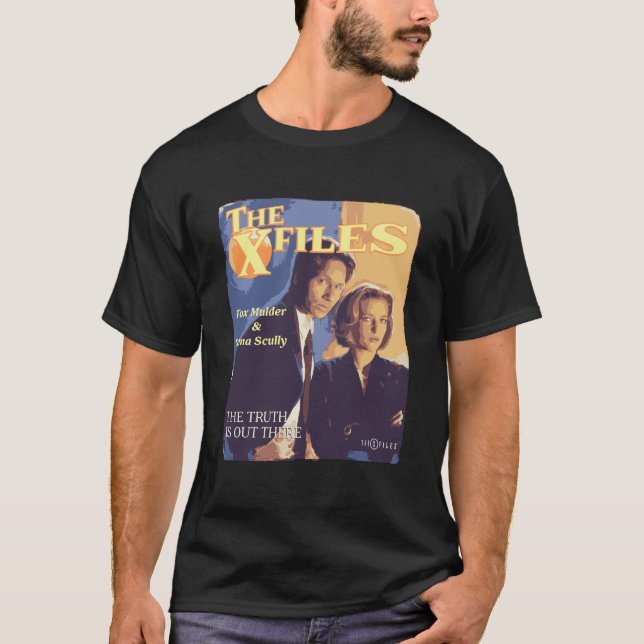 The X-Files The Truth Is Out There Retro Poster T-Shirt (Front)