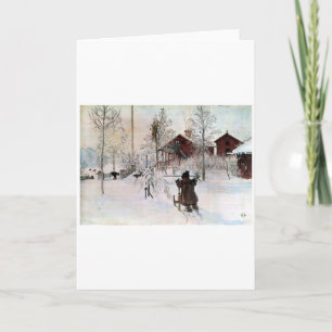 The Yard and Wash-House, Carl Larsson Holiday Card