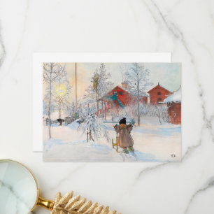 The Yard and Washhouse by Carl Larsson Thank You Card