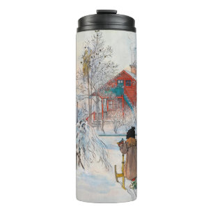 The Yard and Washhouse by Carl Larsson Thermal Tumbler