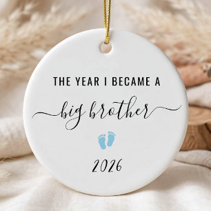 The Year I Became a Big Brother Ceramic Ornament