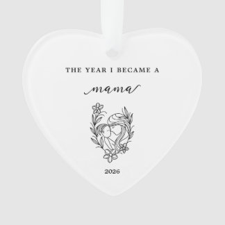 The Year I Became A Mama Gift Acrylic Ornament