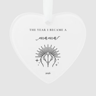 The Year I Became A Mama Gift Acrylic Ornament
