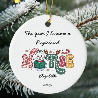The Year I become a Registered Nurse Personalised  Ceramic Ornament