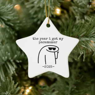  The Year I Got My Pacemaker, heart surgery Ceramic Ornament