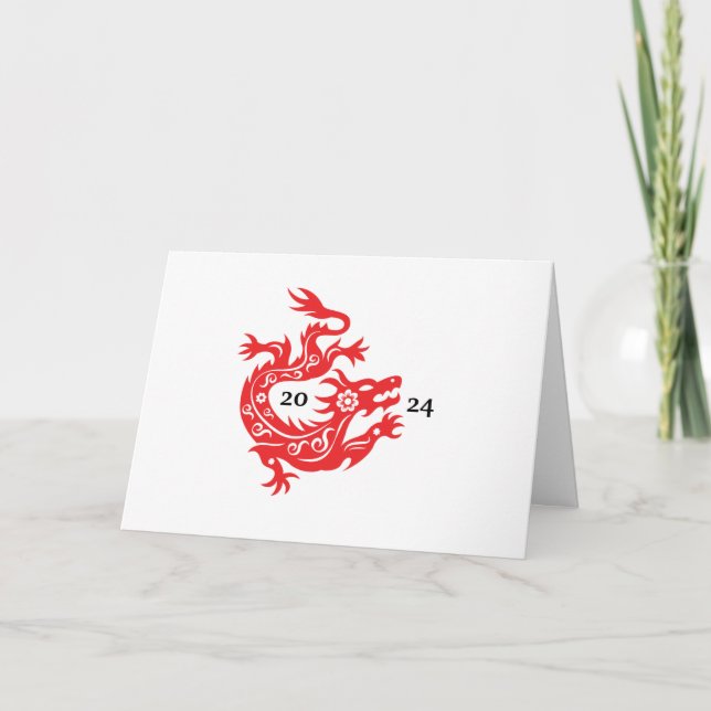 The Year of the Dragon 2024 Lunar New Year Card (Front)
