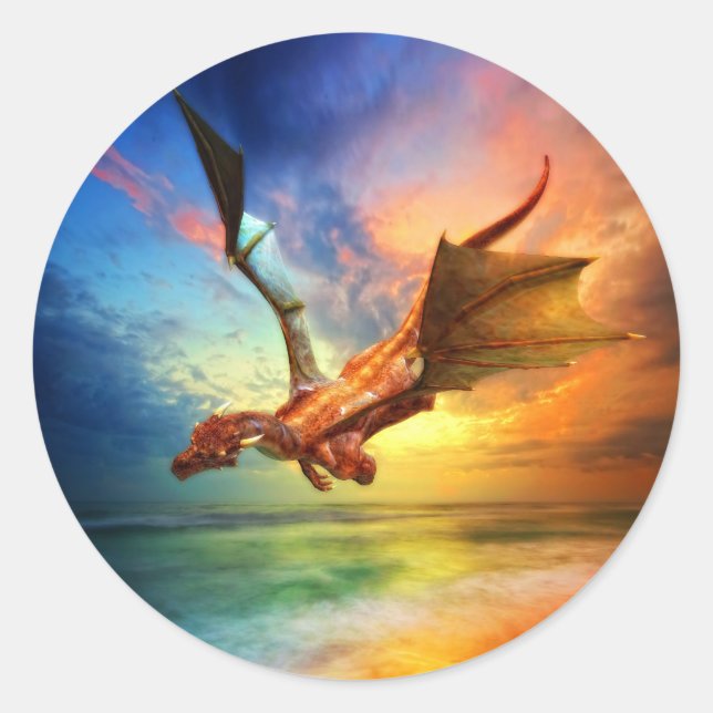 The Year of the Dragon Classic Round Sticker (Front)