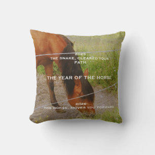 The year of the Horse, 2026 qoute Cushion