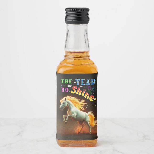 The Year To Shine Liquor Bottle Label (Front)