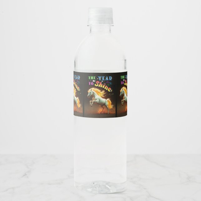 The Year To Shine Water Bottle Label (Front)