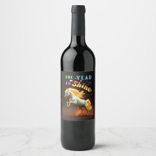The Year To Shine Wine Label (Front)