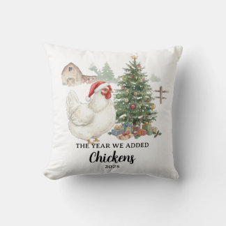 The Year We Added Chickens Custom Raising Chickens Cushion