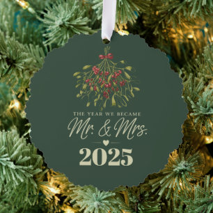 The Year We Became Mr & Mrs 2025 Personalized Tree Decoration Card