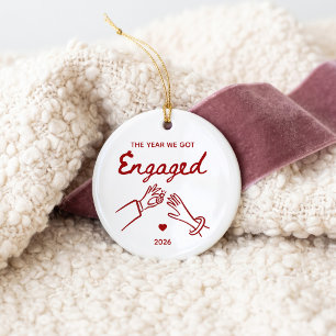 The Year We Got Engaged Christmas Ornament