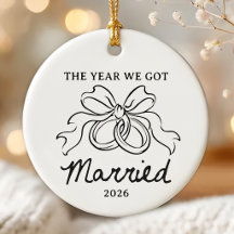 The Year We Got Married Christmas Ornament
