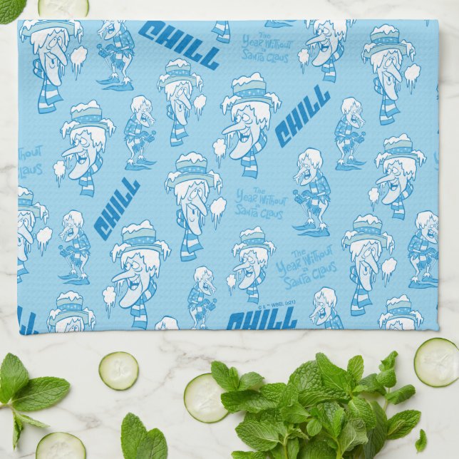 THE YEAR WITHOUT A SANTA CLAUS™ Snow Miser Pattern Tea Towel (Folded)
